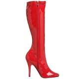 Red Shiny 13 cm SEDUCE-2000 High Heeled Womens Boots for Men