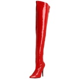 Red Shiny 13 cm SEDUCE-3000 Thigh High Boots for Men