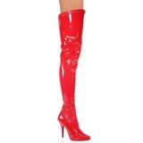 Red Shiny 13 cm SEDUCE-3000 Thigh High Boots for Men