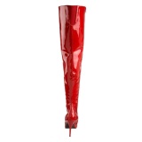 Red Shiny 13 cm SEDUCE-3010 Thigh High Boots for Men