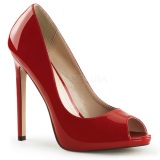 Red Shiny 13 cm SEXY-42 Low Heeled Classic Pumps Shoes