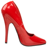 Red Shiny 15 cm DOMINA-420 Pumps High Heels for Men