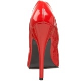 Red Shiny 15 cm DOMINA-420 Pumps High Heels for Men