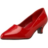 Red Shiny 5 cm FAB-420W High Heel Pumps for Men