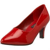 Red Shiny 8 cm DIVINE-420W High Heel Pumps for Men