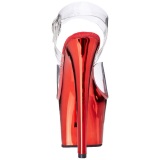 Red Transparent 18 cm SKY-308 High Heels Platform