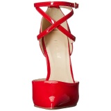 Red Varnish 13 cm AMUSE-25 High Heeled Evening Pumps Shoes