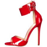 Red Varnish 13 cm SEXY-19 High Heeled Evening Sandals