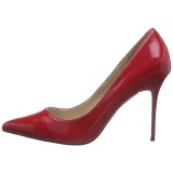 Red Varnished 10 cm CLASSIQUE-20 pointed toe stiletto pumps