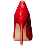 Red Varnished 13 cm AMUSE-20 pointed toe stiletto pumps