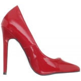 Red Varnished 13 cm SEXY-20 pointed toe stiletto pumps