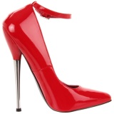 Red Varnished 16 cm DAGGER-12 Women Pumps Shoes Stiletto Heels