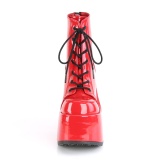 Red Vegan 13 cm CAMEL-203 chunky demoniacult ankle boots platform