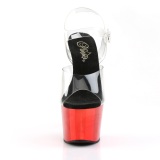 Red chrome platform 18 cm Pleaser ADORE-708 poledance shoes