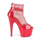 Red high heels 18 cm ADORE-765RM glitter platform high heels