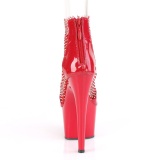 Red high heels 18 cm ADORE-765RM glitter platform high heels