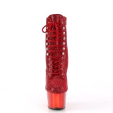 Red rhinestones 18 cm ADORE-1020CHRS pleaser high heels ankle boots