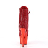 Red rhinestones 18 cm ADORE-1020CHRS pleaser high heels ankle boots