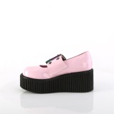 Rose 7,5 cm CREEPER-230 maryjane creepers women - rockabilly shoes with buckle