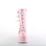 Rose Hologram 9 cm DAMNED-225 womens buckle boots with platform