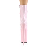 Rose Patent 23 cm INFINITY-1020 extrem platform high heels ankle boots