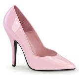 Rose Patent Shiny 13 cm SEDUCE-420V pointed toe pumps with high heels