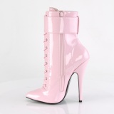 Rose Shiny 15 cm DOMINA-1023 Womens Ankle Boots for Men