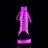 Rose neon 5 cm EMILY-350 cyberpunk platform ankle boots
