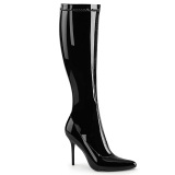 Shiny patent boots 13 cm AMUSE-20 pointed toe stiletto boots