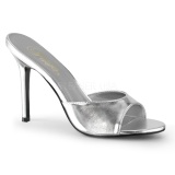 Silver 10 cm CLASSIQUE-01 womens mules shoes