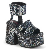 Silver 12,5 cm DemoniaCult CAMEL-102 lolita platform sandals