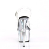 Silver 18 cm ADORE-708HGI Hologram platform high heels shoes