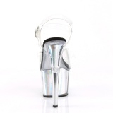 Silver 18 cm ADORE-708HGI Hologram platform high heels shoes