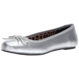 Silver Leatherette ANNA-01 big size ballerinas shoes