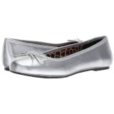 Silver Leatherette ANNA-01 big size ballerinas shoes