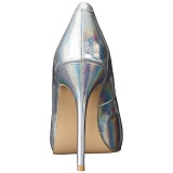 Silver Matte 13 cm AMUSE-20 pointed toe stiletto pumps