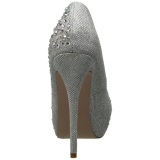 Silver Rhinestone 13 cm DESTINY-06R Platform Pumps Women Shoes