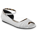 Silver Satin ANNA-03 big size ballerinas shoes