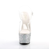 Silver glitter platform 18 cm ADORE-708LG poledance shoes