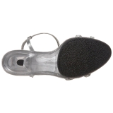 Silver rhinestones 8 cm BELLE-316 transvestite shoes