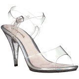 Transparent 10 cm CARESS-408MG High Heeled Evening Sandals