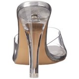 Transparent 11,5 cm CLEARLY-401 Plateau Women Mules Shoes