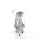 Transparent 16,5 cm ECLIPSE-608 Platform Stiletto High Heels