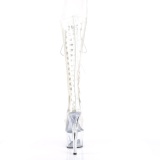 Transparent 18 cm ADORE-2021C platform high heels boots