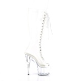 Transparent 18 cm ADORE-2021C platform high heels boots