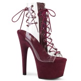 Transparent 18 cm ADORE-700-30FS2 Pole dancing ankle boots