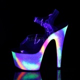 Transparent 18 cm ADORE-708GXY Neon platform high heels shoes