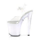 Transparent 18 cm DISCOLITE-808 LED light platform stripper high heel shoes
