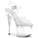 Transparent 18 cm ESTEEM-708 platform pole dance high heel sandals