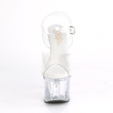 Transparent 18 cm ESTEEM-708 platform pole dance high heel sandals